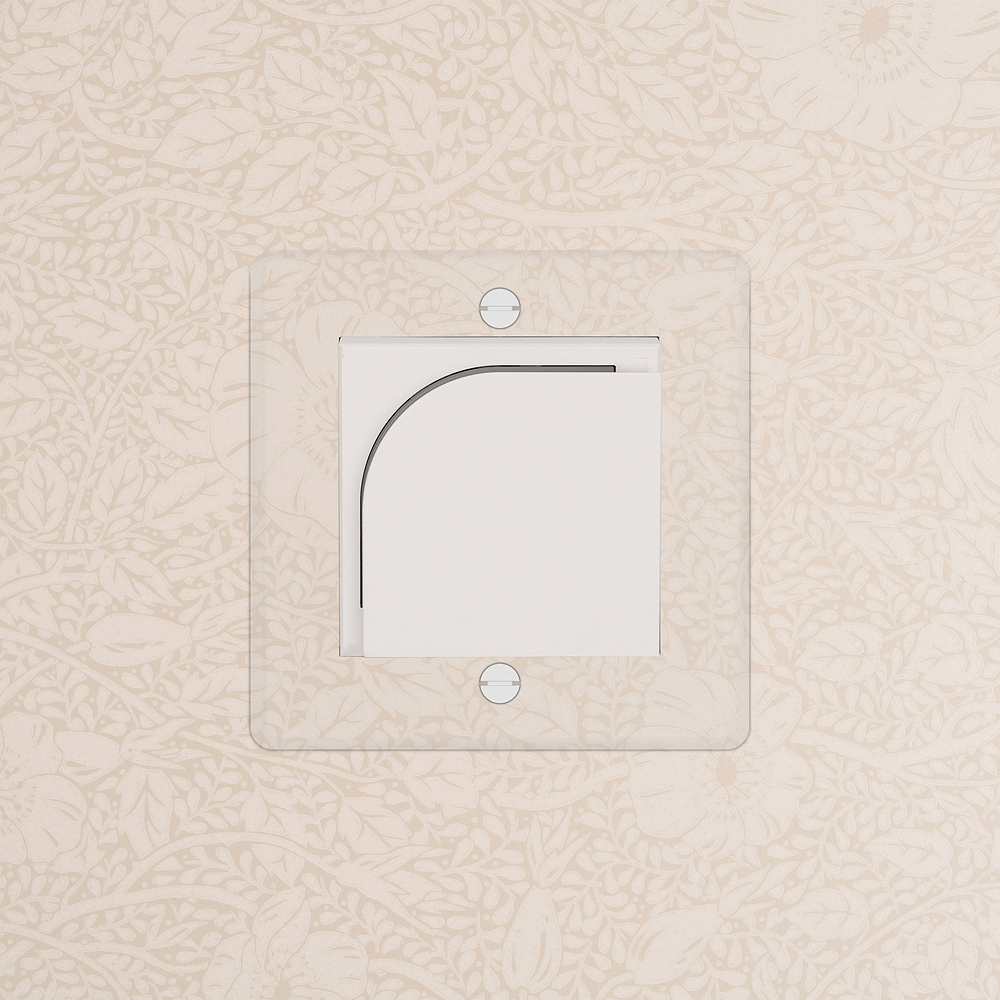 Kew Lecteur de Carte pour Hôtel (Plaque Simple) – Transparence | Blanc