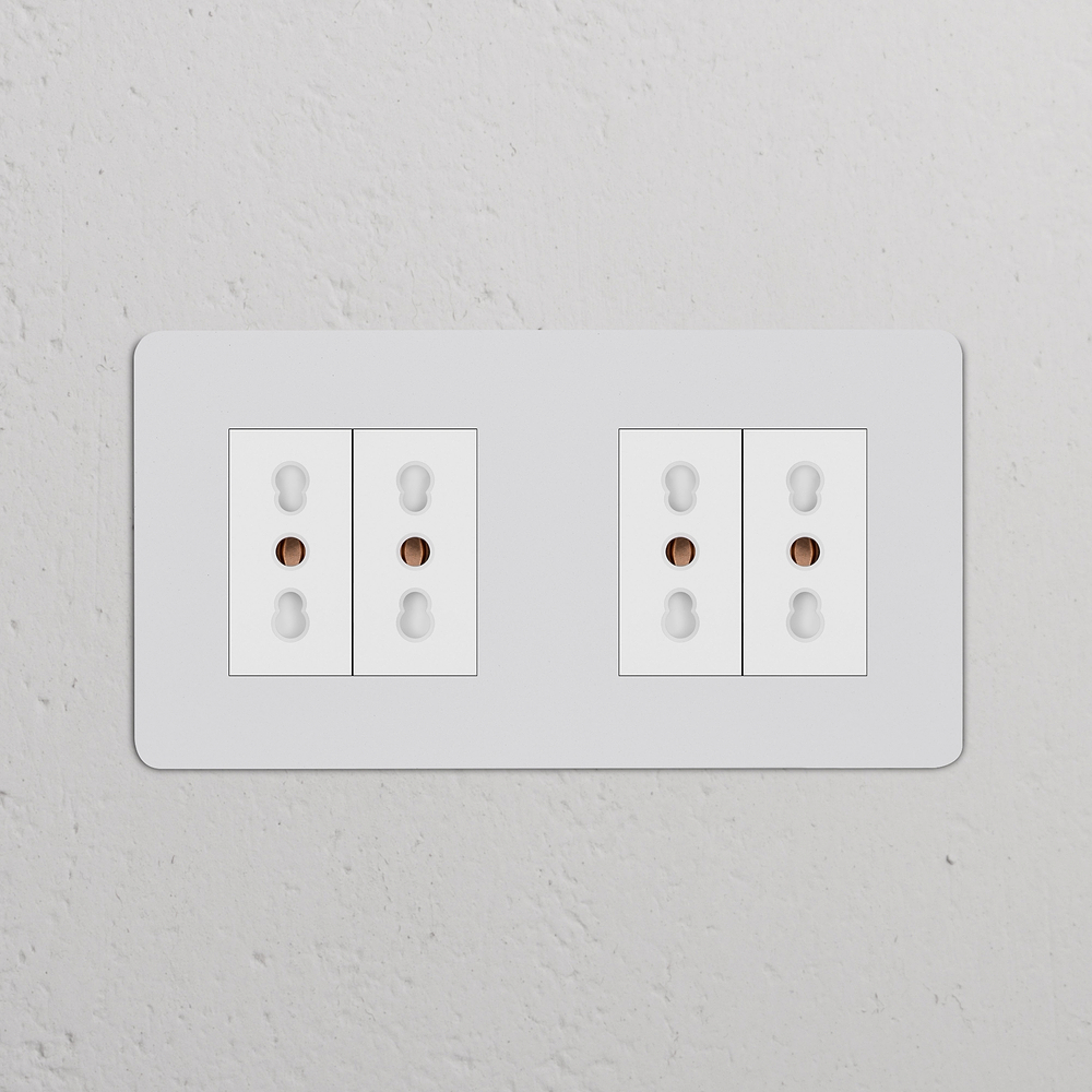Kew Presa Bipasso Doppia 4x – Pitturabile | Bianco