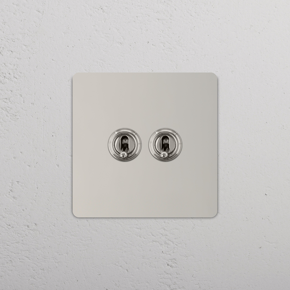 Grove Single 2x Toggle Switch - Polished Nickel