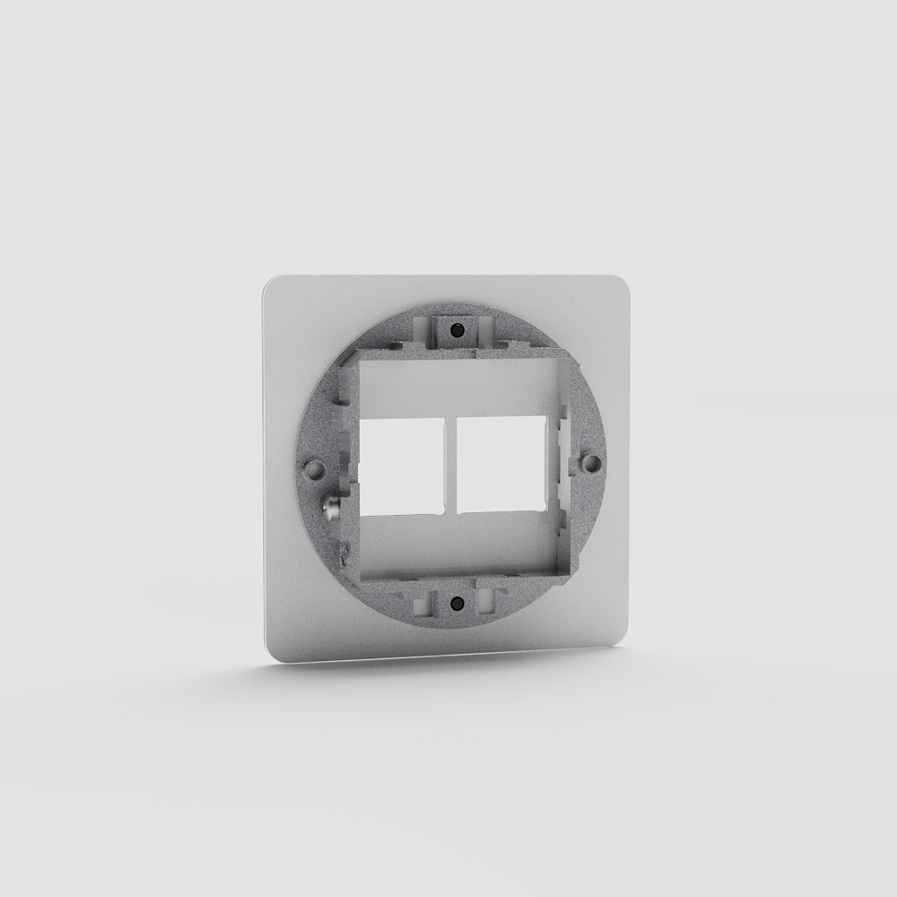 Kew Single 2x Keystone Module Plate - Clear | Black