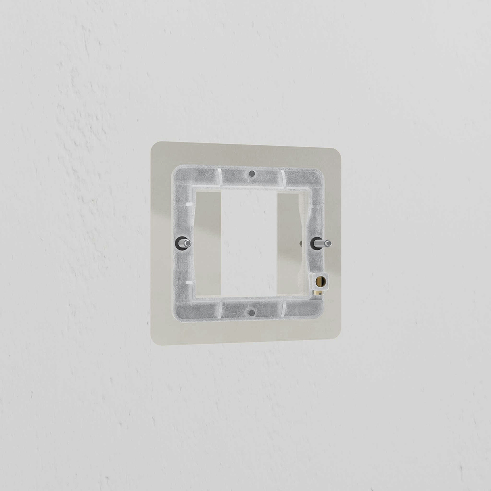 Single 25mm Module Plate - Polished Nickel