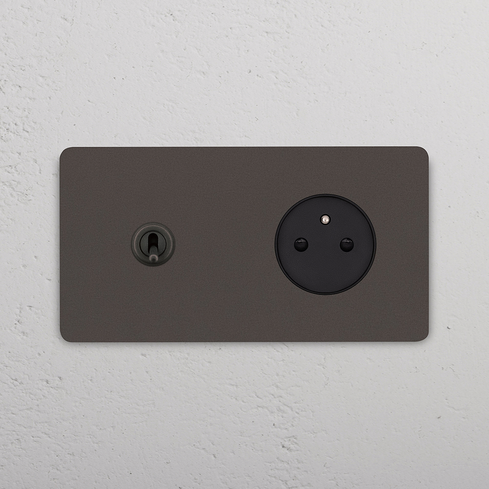 Grove Double Toggle & French/Belgian Type E Socket - Bronze | Black