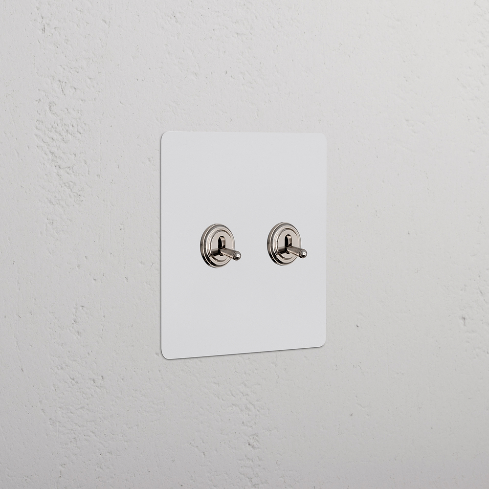 Kew 2G Toggle Switch - Paintable Polished Nickel