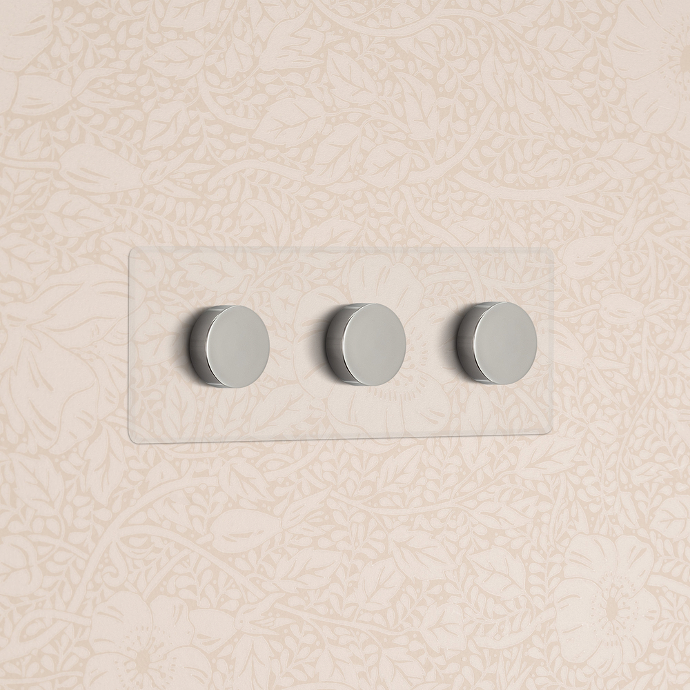 Kew Variateur x3 (Plaque Triple) – Nickel Poli à Transparence