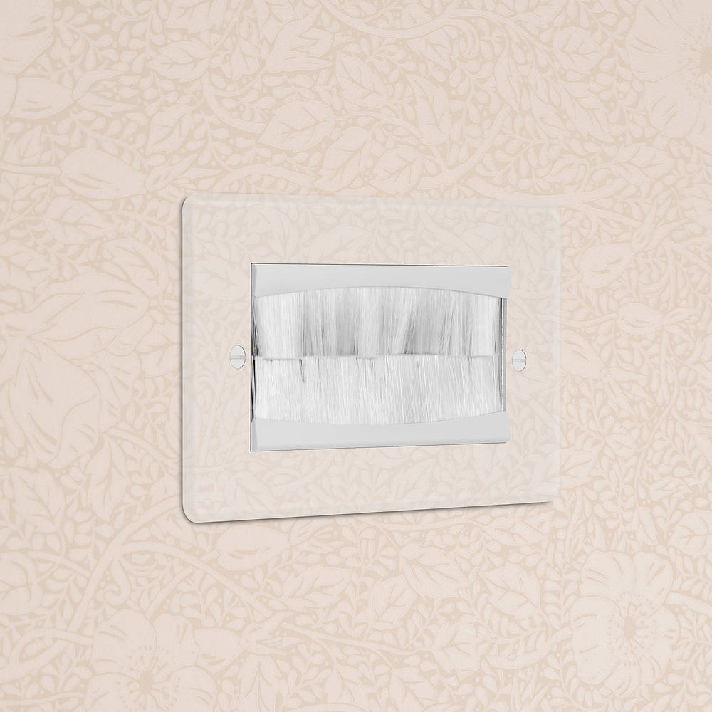Double Brush Plate - Clear | White