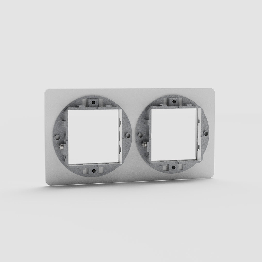 Kew Double 45mm Module Plate - Clear | Black
