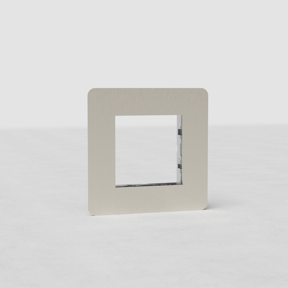 Kew Einfachrahmen 1x 45 mm – Satinnickel