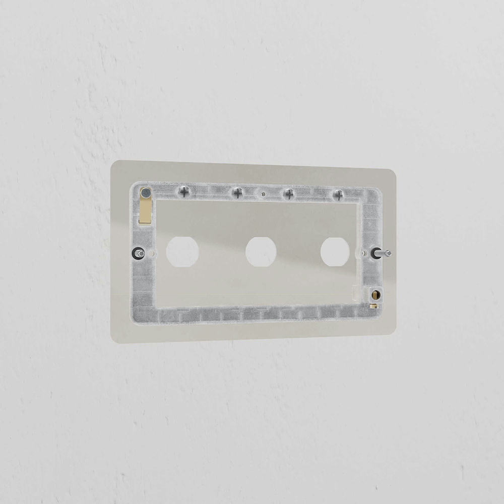 3G Switch Plate - Polished Nickel