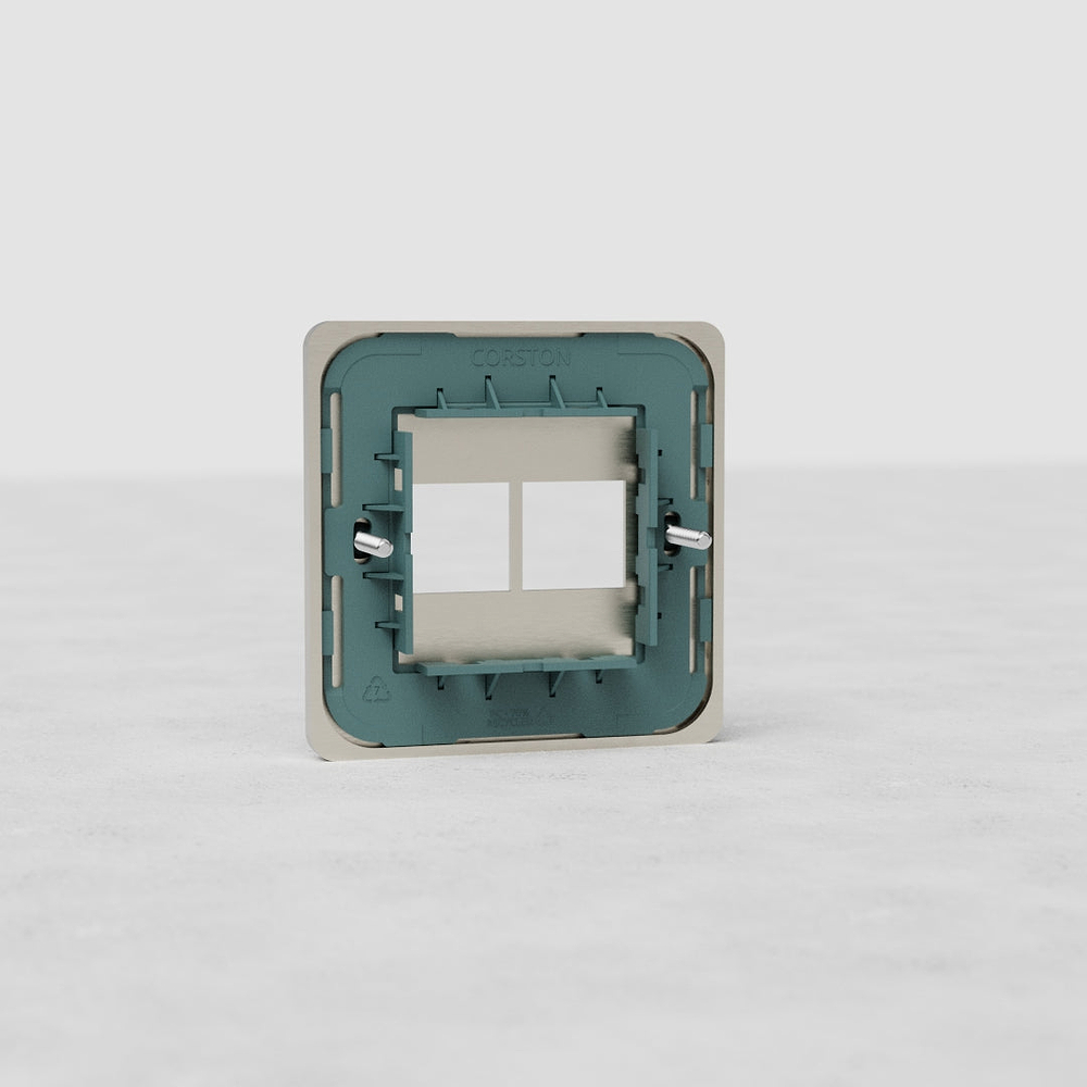 Grove Single 2x Keystone Module Plate – Satin Nickel