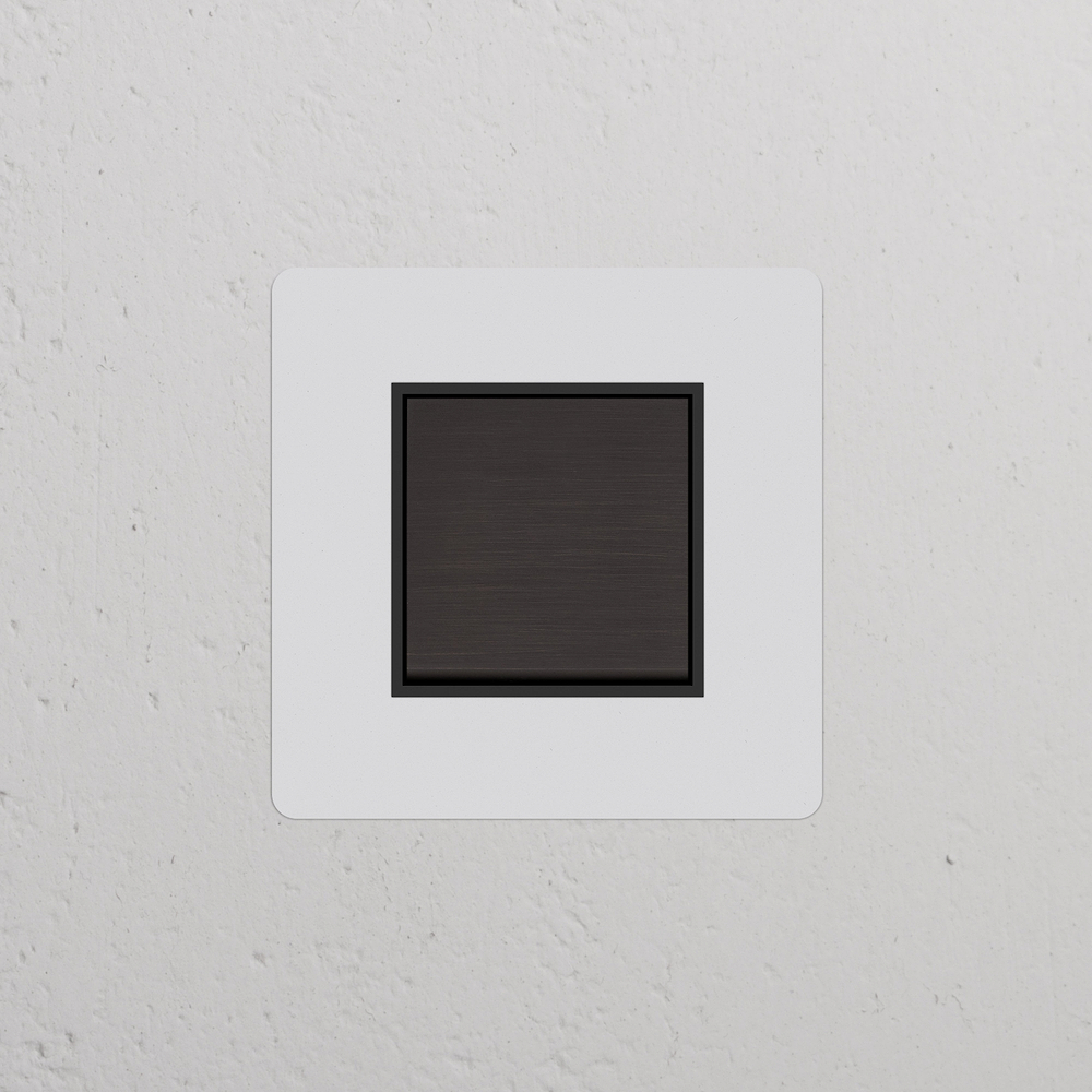 Kew Interruptor de cruce de balancín (marco individual) – Bronce y pintable | Negro
