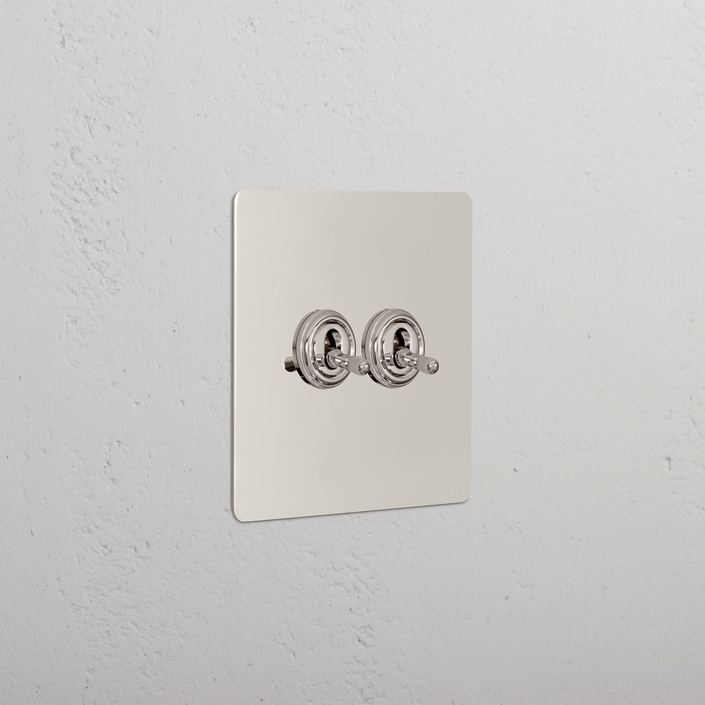 2G Two Way Toggle Switch - Polished Nickel