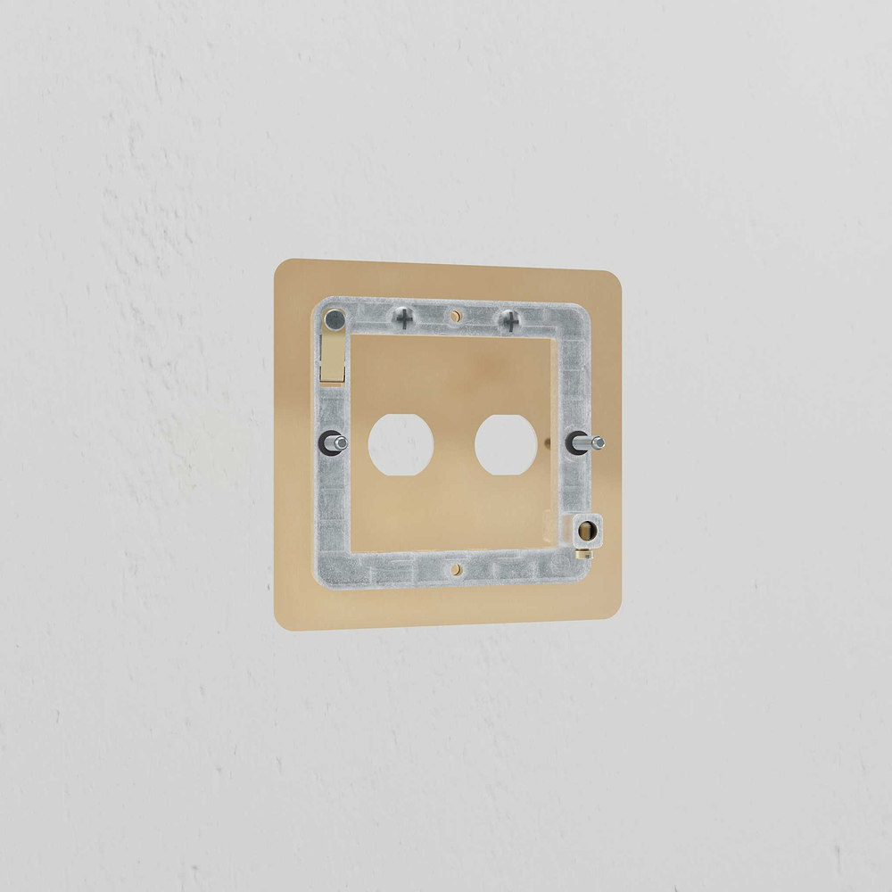 2G Switch Plate - Antique Brass