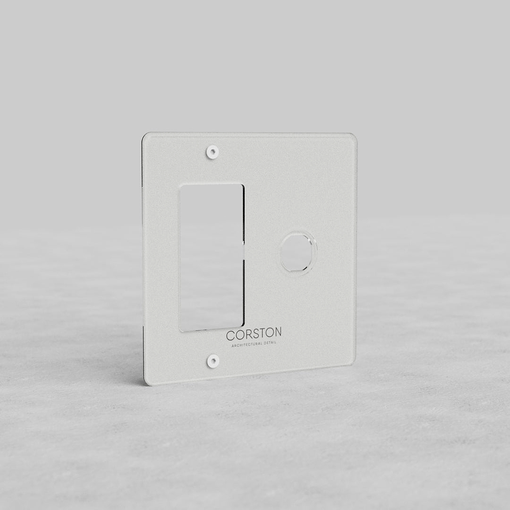 Kew 2G Switch & Outlet Plate - Clear