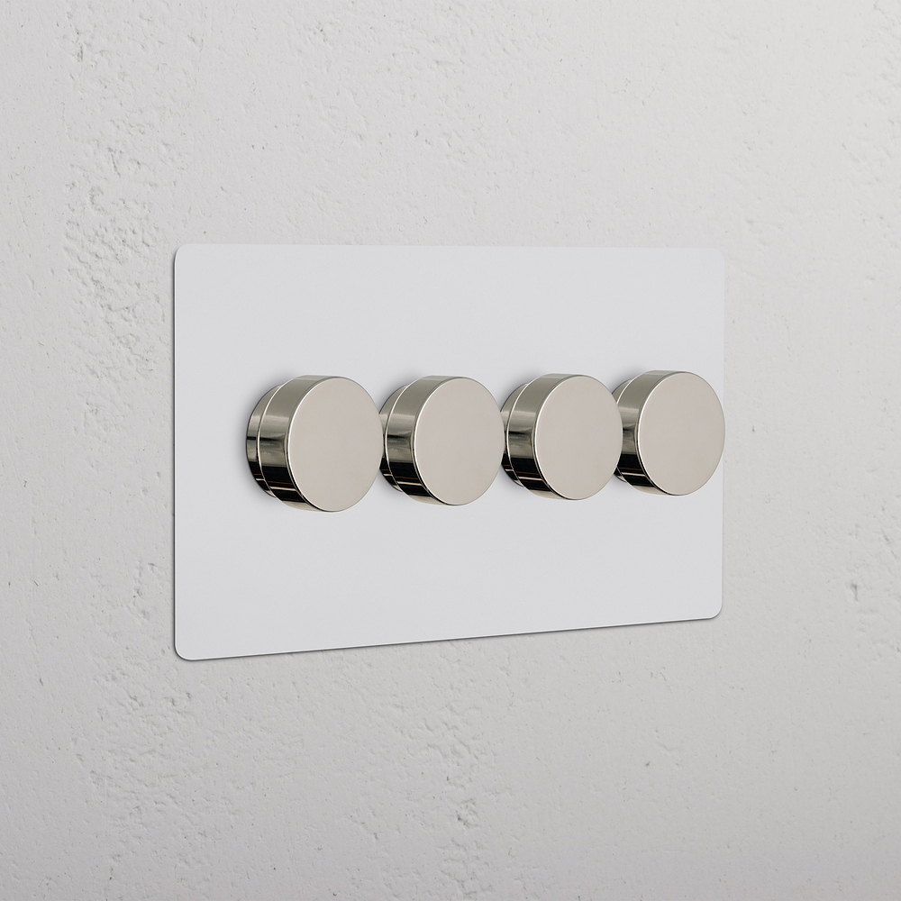 Kew 4G Dimmer Switch - Paintable Polished Nickel
