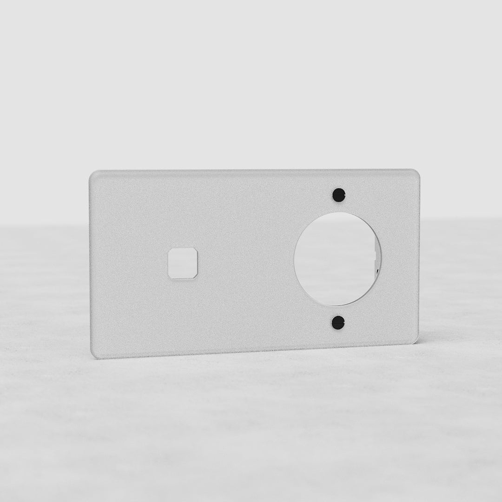 Kew Plaque Insert Interrupteur x1 & Prise x1 (Double) - Transparence | Noir