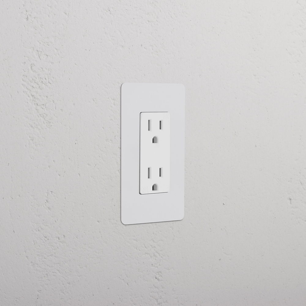 Kew 1G 15A Outlet - Paintable White