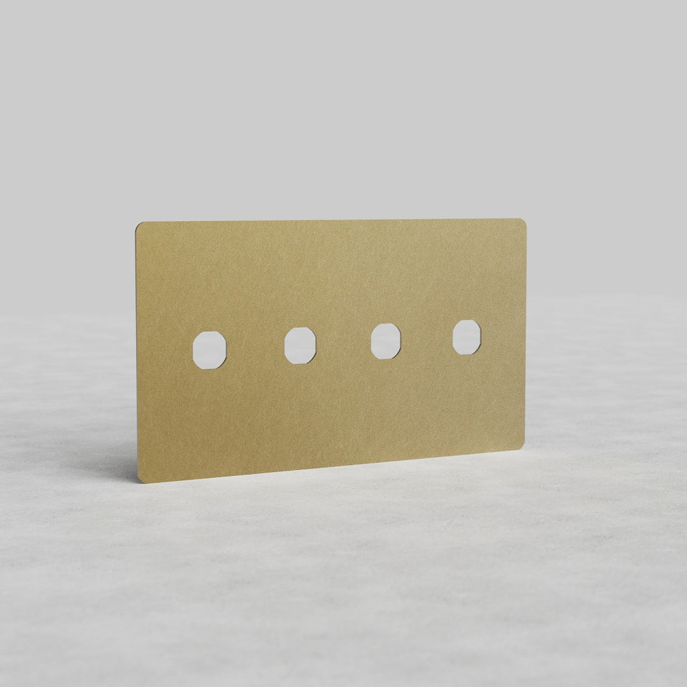 Kew 4G Switch Plate - Antique Brass