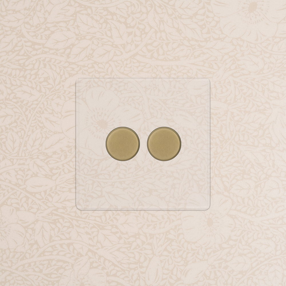 2G Two Way Dimmer Switch - Clear Antique Brass