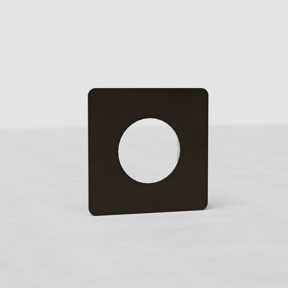 Kew Single Socket Plate - Bronze