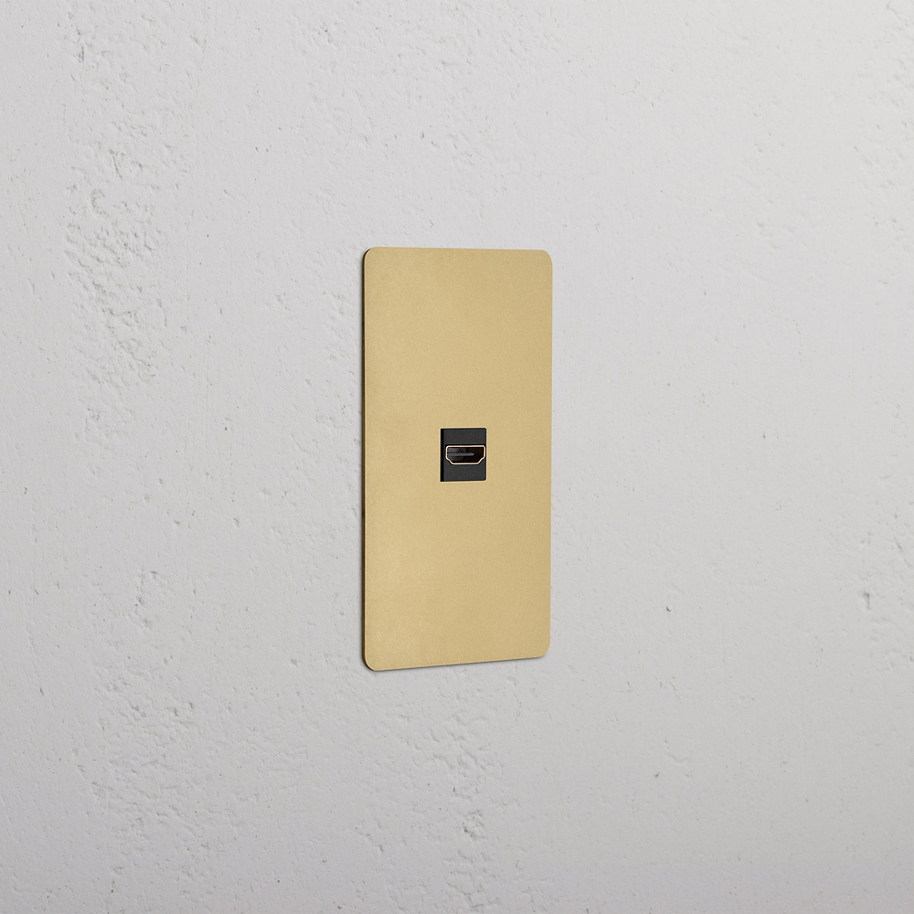 Kew 1G HDMI Keystone - Antique Brass Black