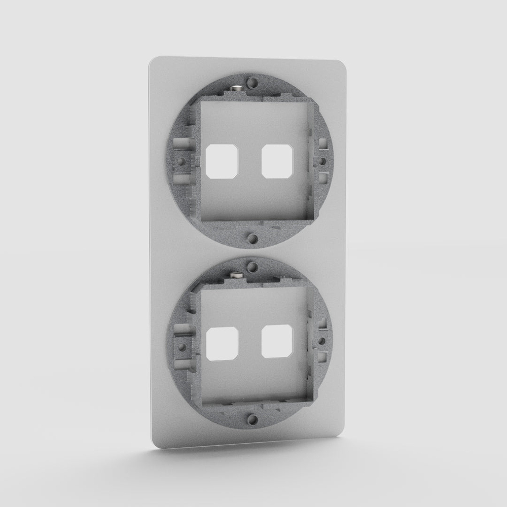 Kew Plaque Insert Interrupteur Verticale x4 (Double) - Transparence