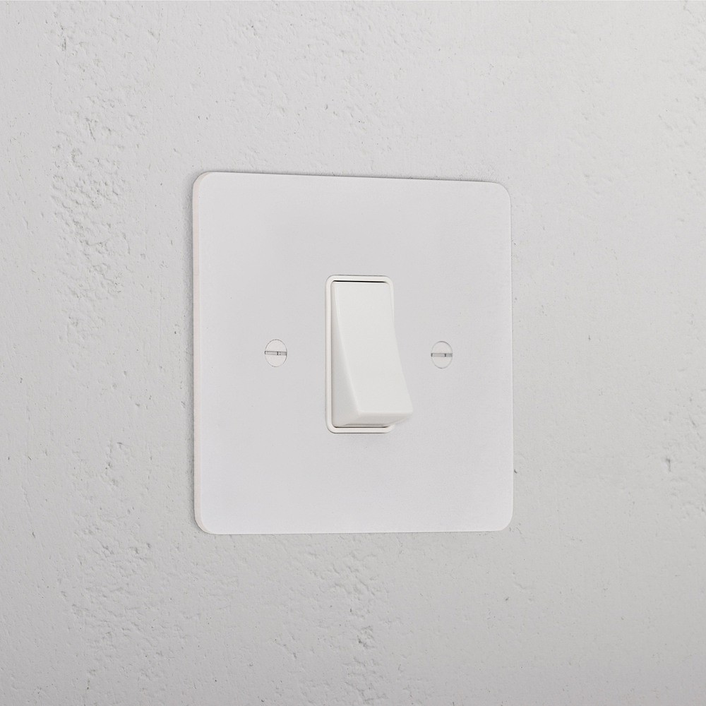 Single 45A Cooker Switch - Paintable | White