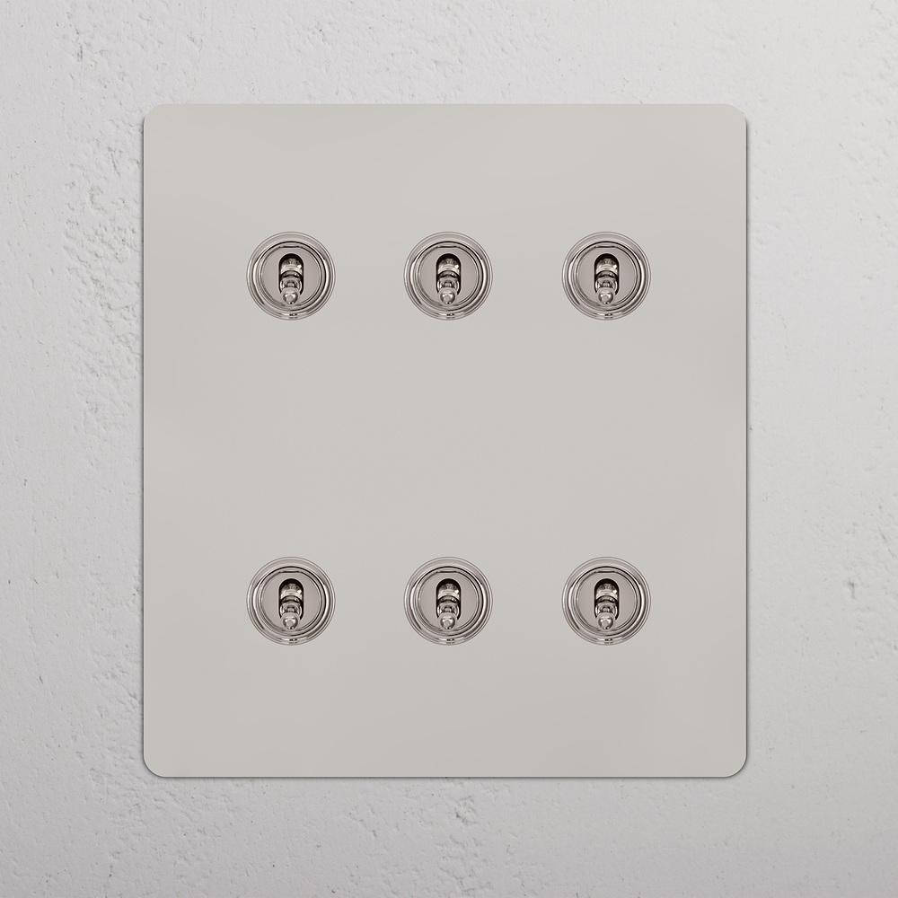 6G Two Way Toggle Switch - Polished Nickel