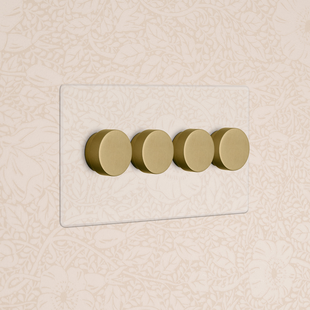 Kew 4G Dimmer Switch - Clear Antique Brass