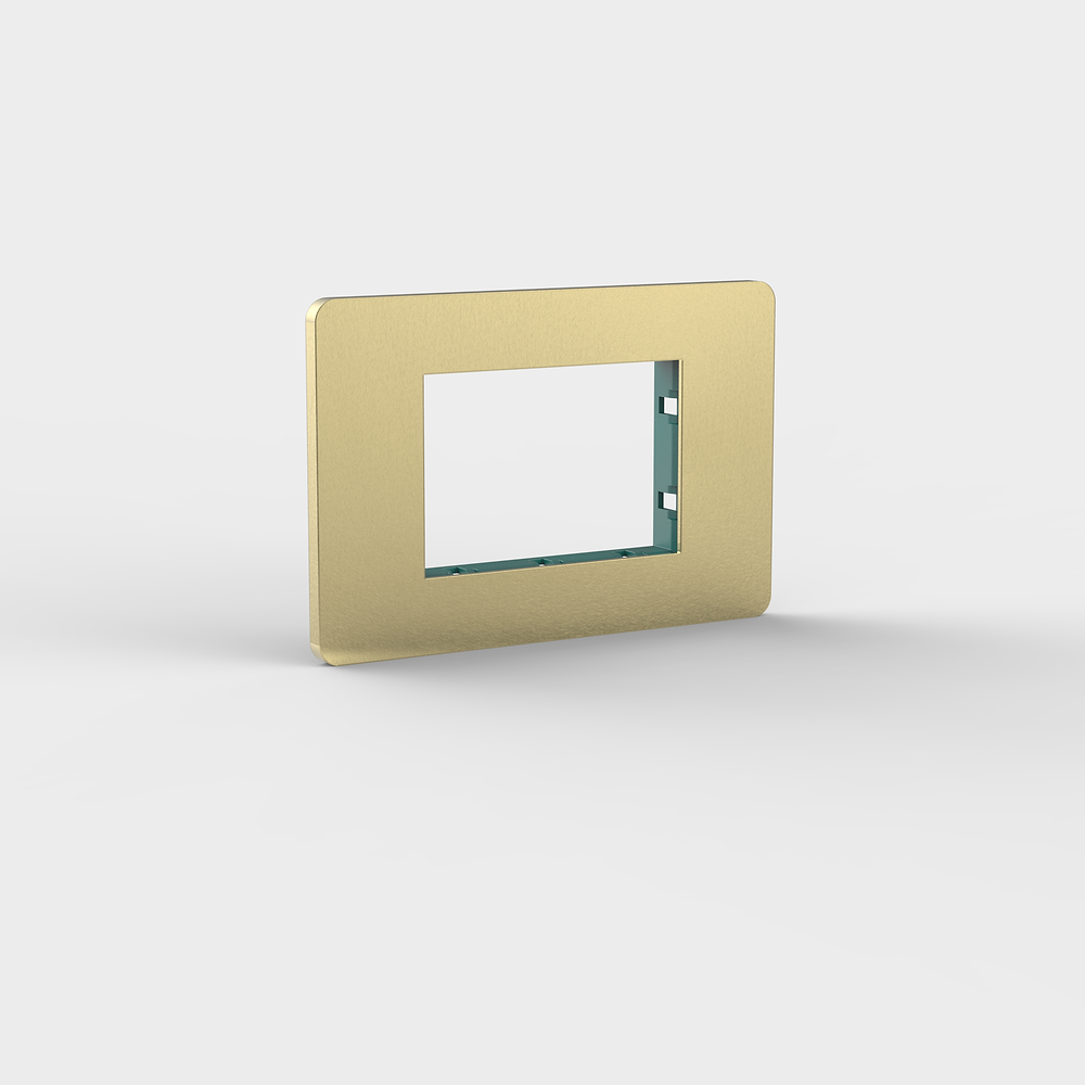 Grove Placca presa 3x a 3 moduli – Ottone Antico