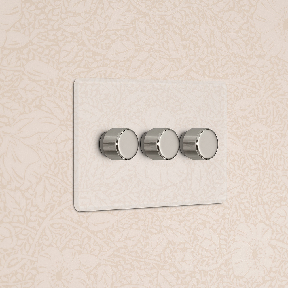 3G Two Way Dimmer Switch - Clear Polished Nickel