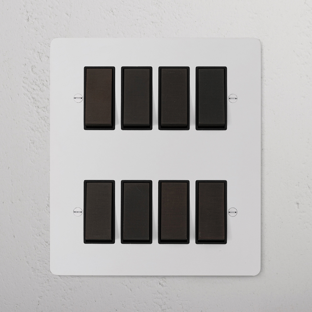 8G Two Way Rocker Switch - Paintable Bronze | Black