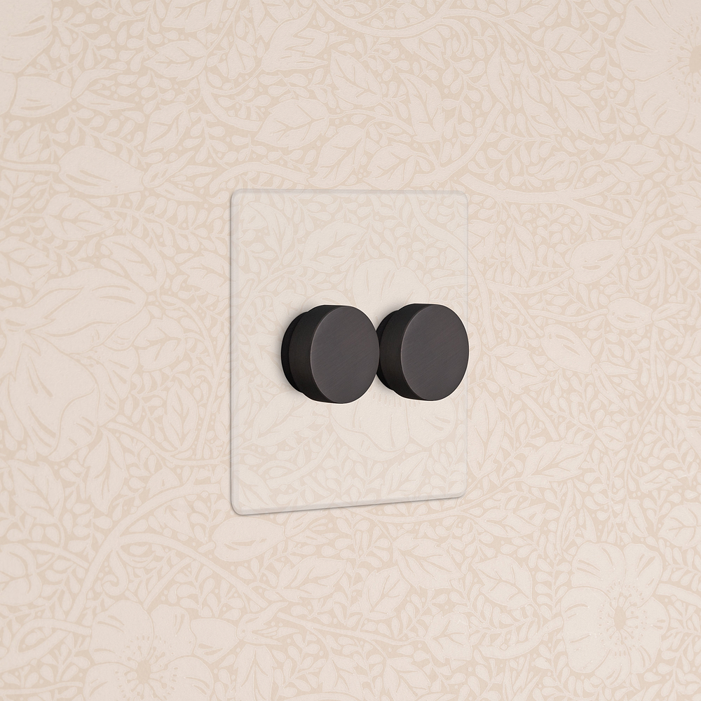 Kew 2G Dimmer Switch - Clear Bronze