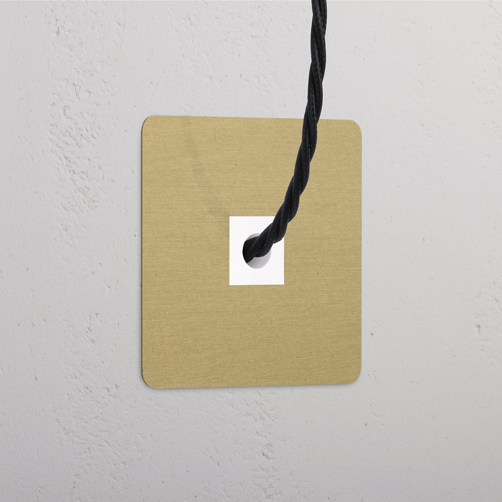 Kew Enkele kabel voedingsmodule - Antiek messing - Wit