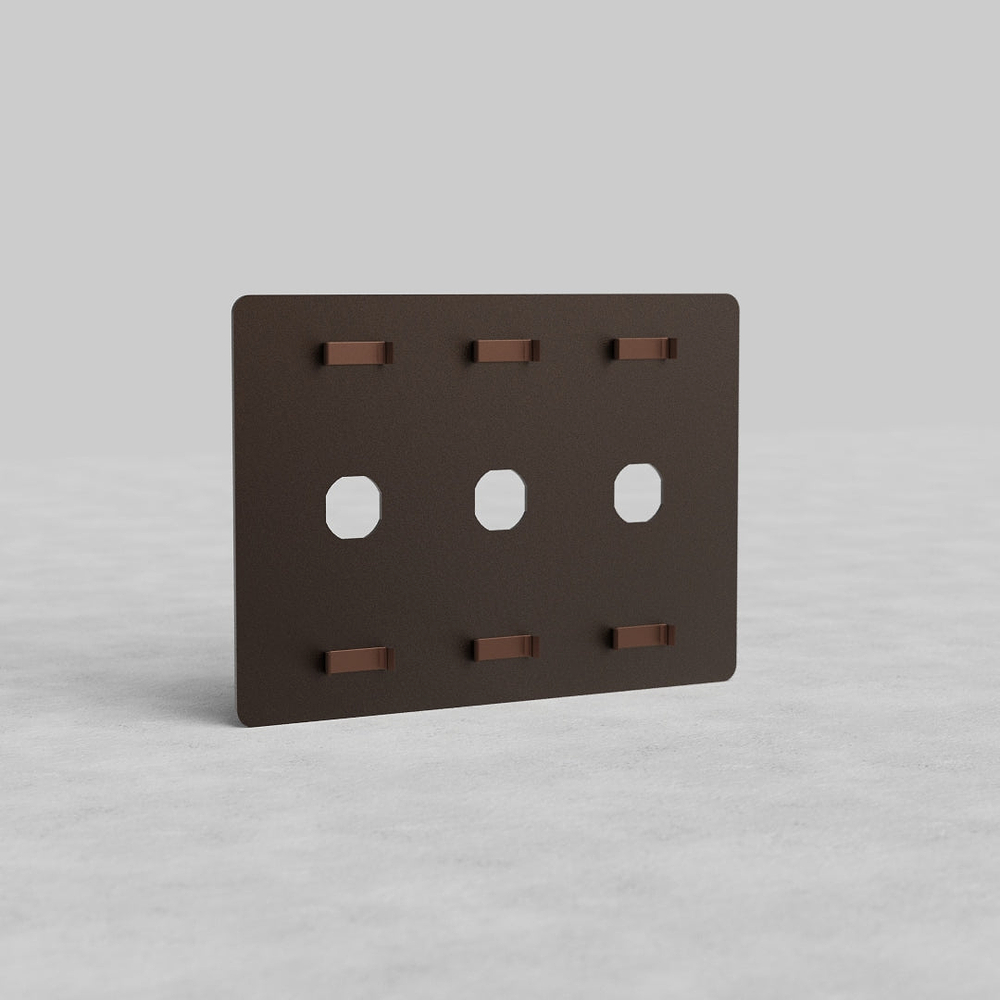 Kew 3G Switch Plate - Bronze
