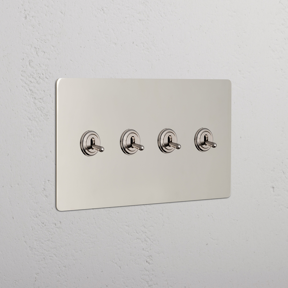 Kew 4G Toggle Switch - Polished Nickel