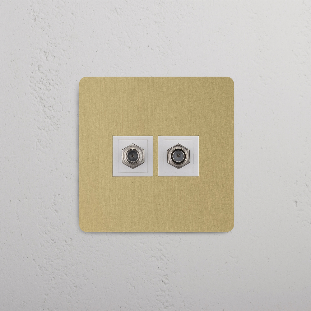 Kew Presa Satellite Singola 2x - Ottone antico | Bianco