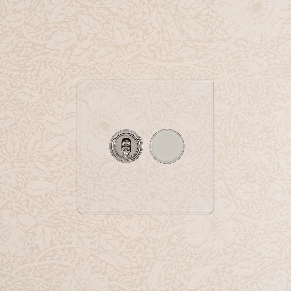 2G Toggle Switch & Dimmer Switch - Clear Polished Nickel
