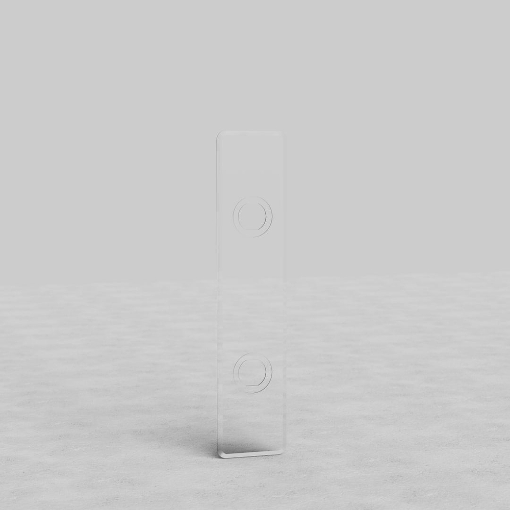2G Vertical Architrave Switch Front Plate – Clear