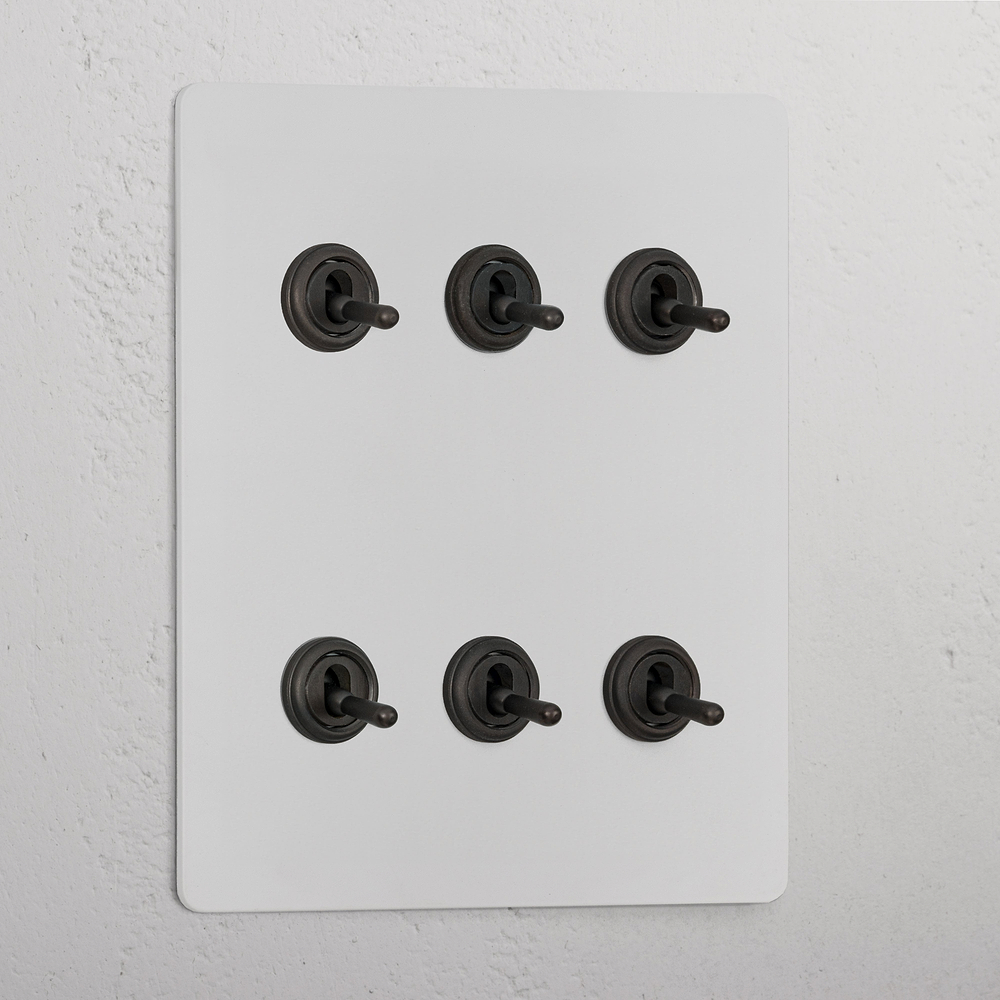 6G Two Way Toggle Switch - Paintable Bronze