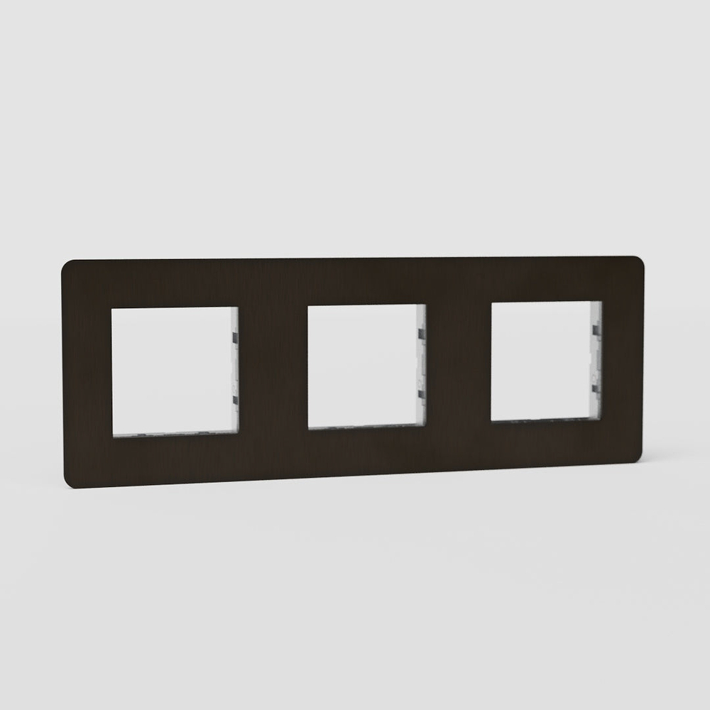 Kew Placca frutto tripla 45mm - Bronzo
