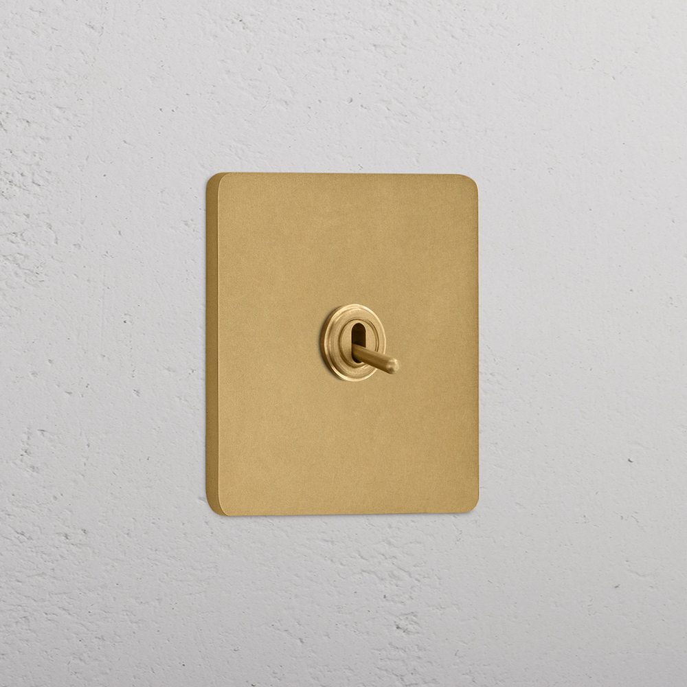 Grove Single Intermediate Toggle Switch - Antique Brass