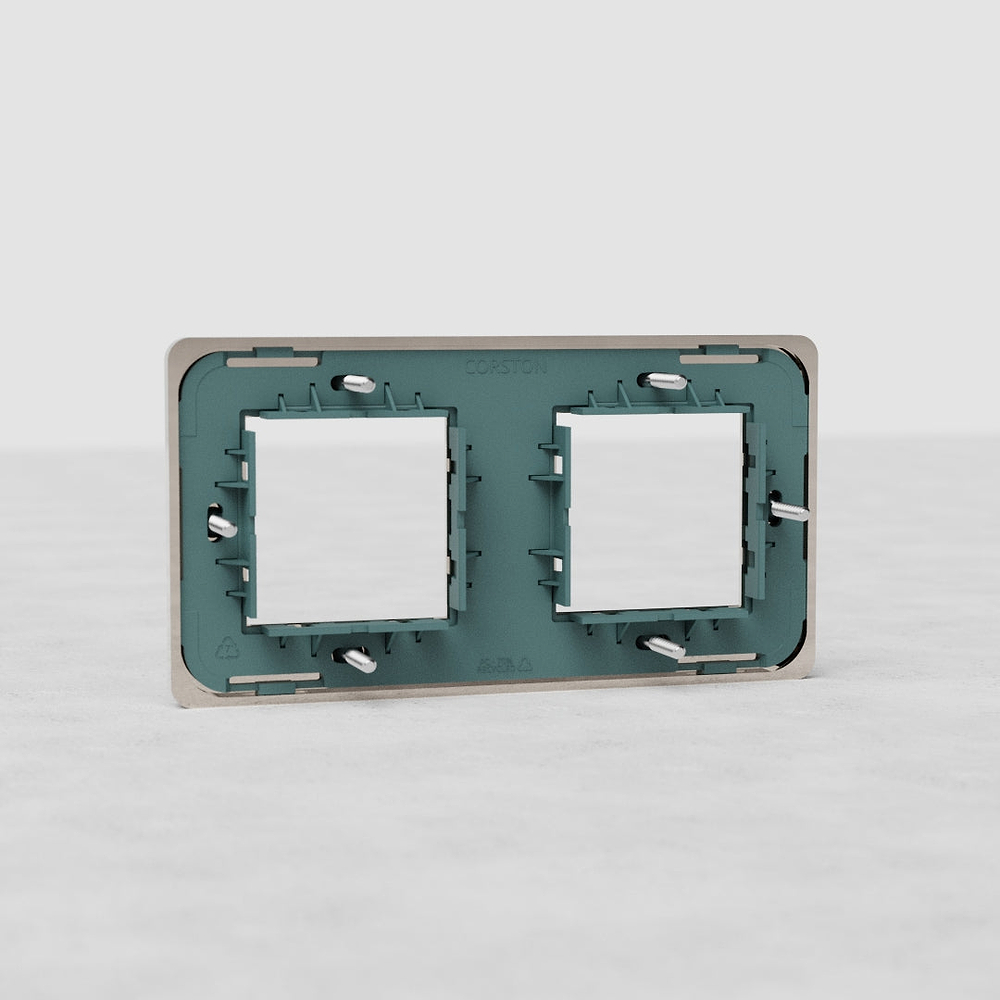 Grove Double 2x 45mm Module Plate - Polished Nickel