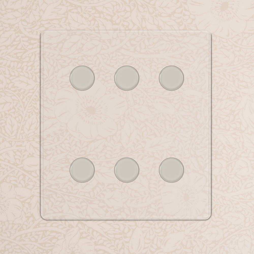 6G Two Way Dimmer Switch - Clear Polished Nickel