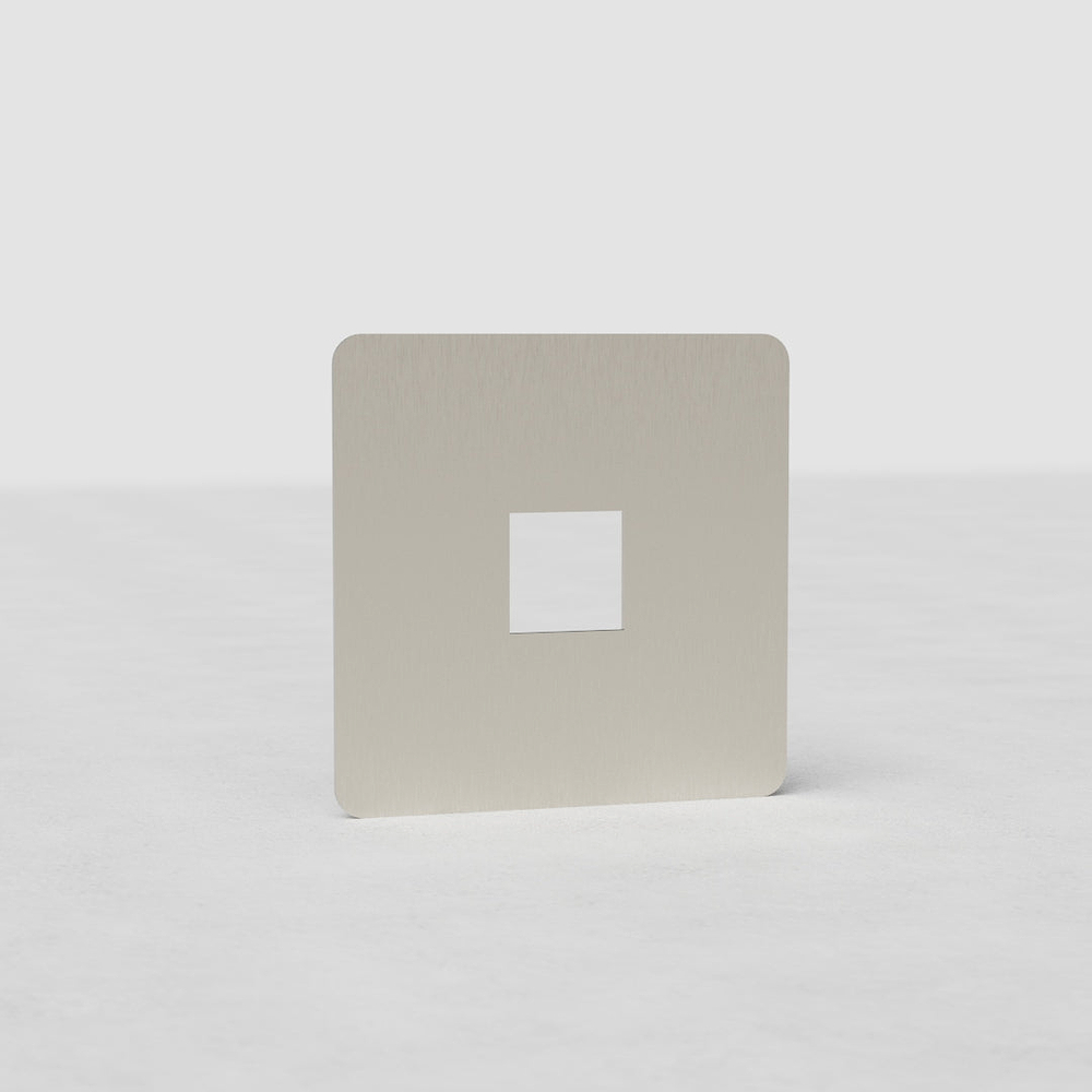 Kew Einfachrahmen 1x 20-mm-Keystone – Satinnickel