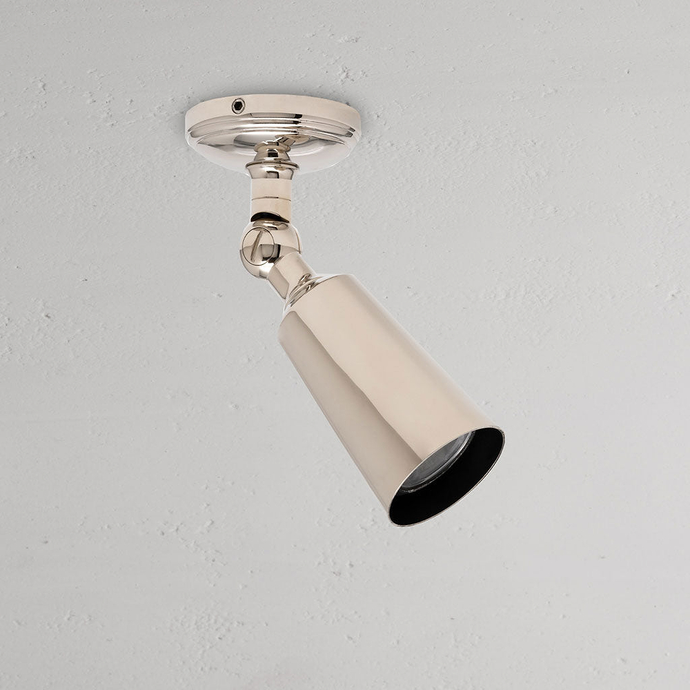 Baylis Single Small Spotlight – Polished Nickel