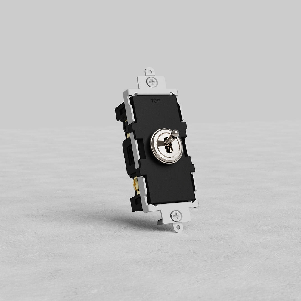 Retractive Toggle Switch - Polished Nickel