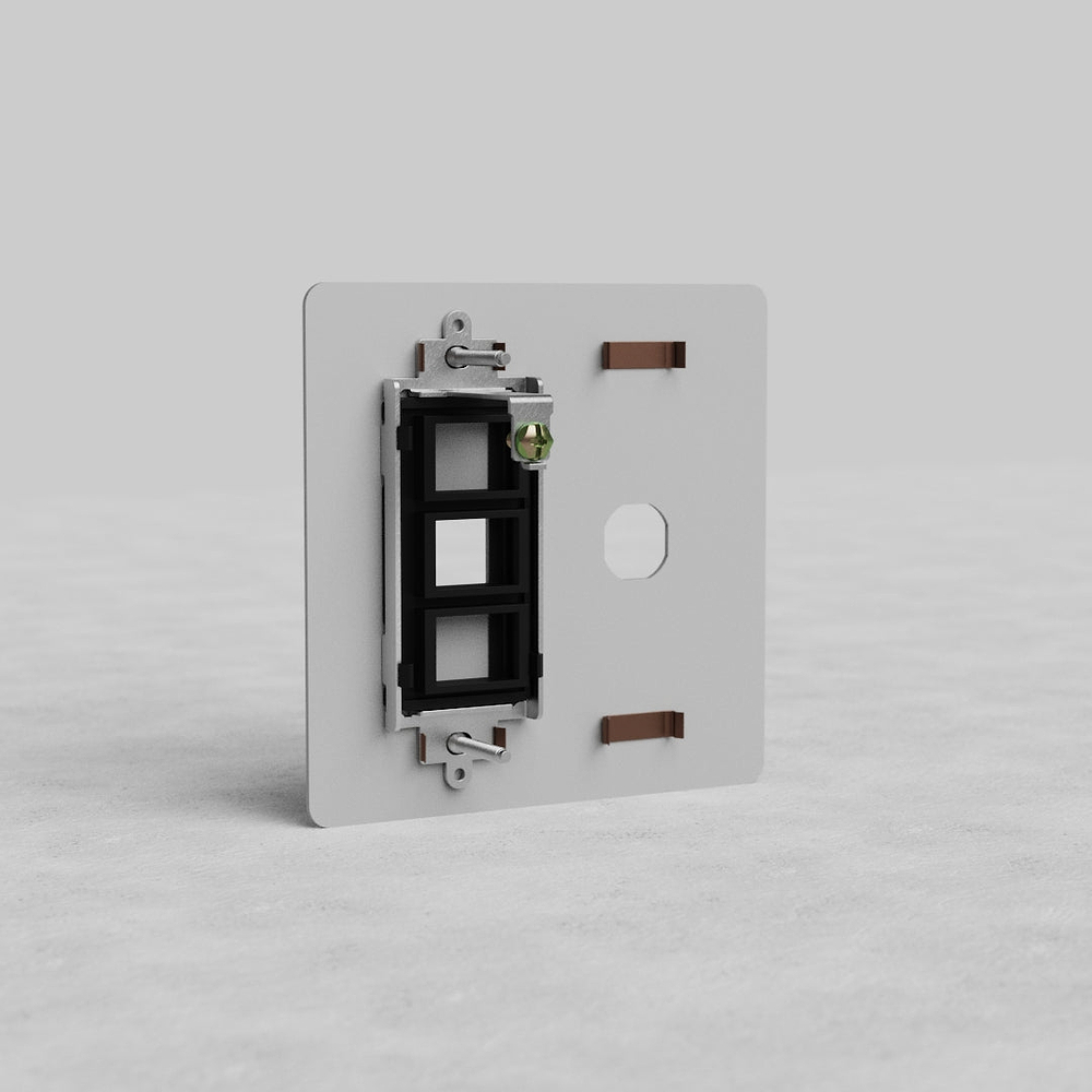 Kew 2G Switch & Keystone Plate - Paintable