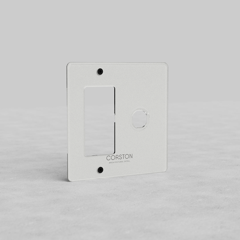 Kew 2G Switch & Outlet Plate - Clear