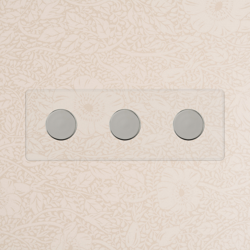 Kew Variateur x3 (Plaque Triple) – Nickel Poli à Transparence
