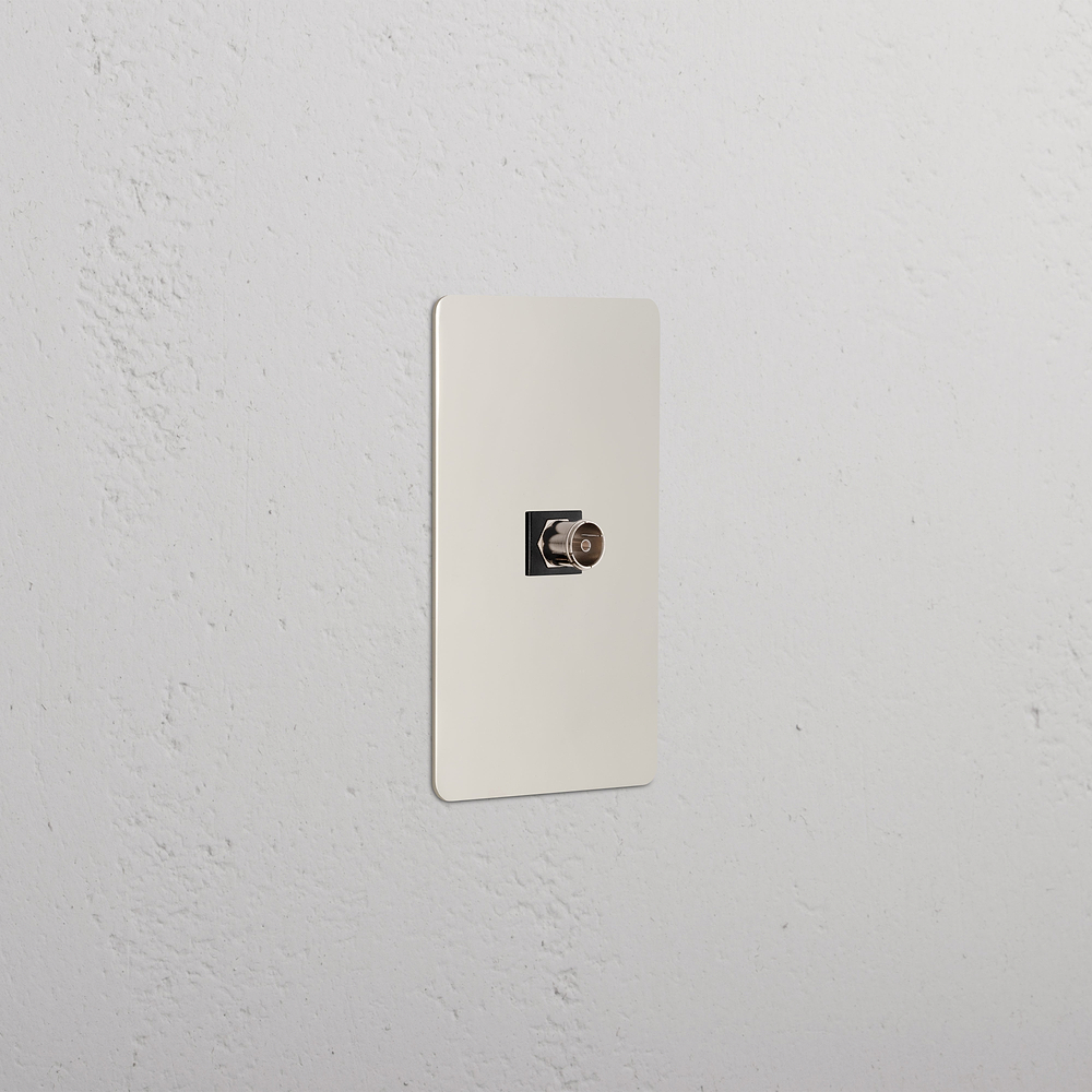 Kew 1G TV Keystone - Polished Nickel Black
